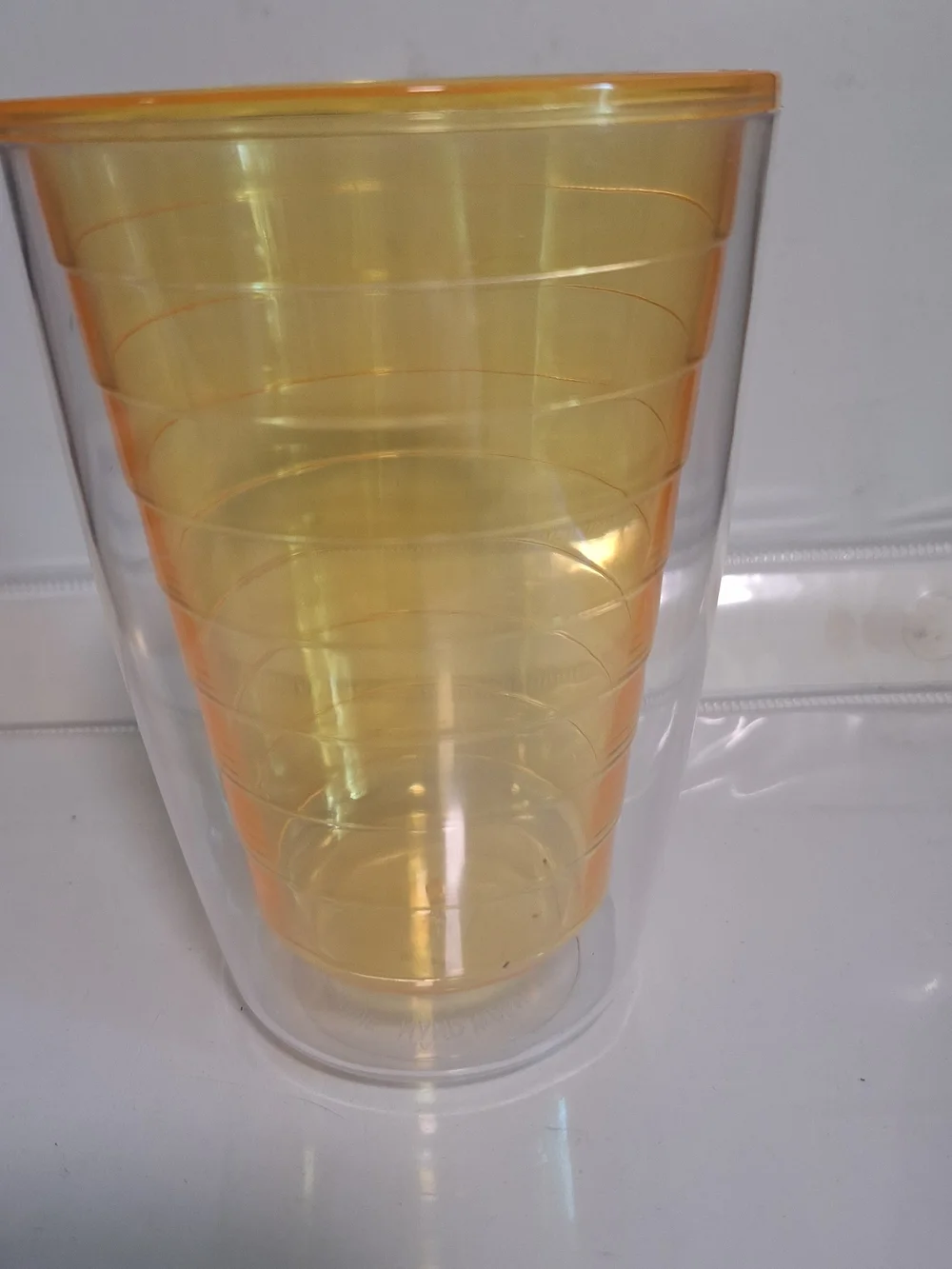Double Wall Rainbow Party Cups - Set of 4 (Yellow, Pink, Orange, Blue)